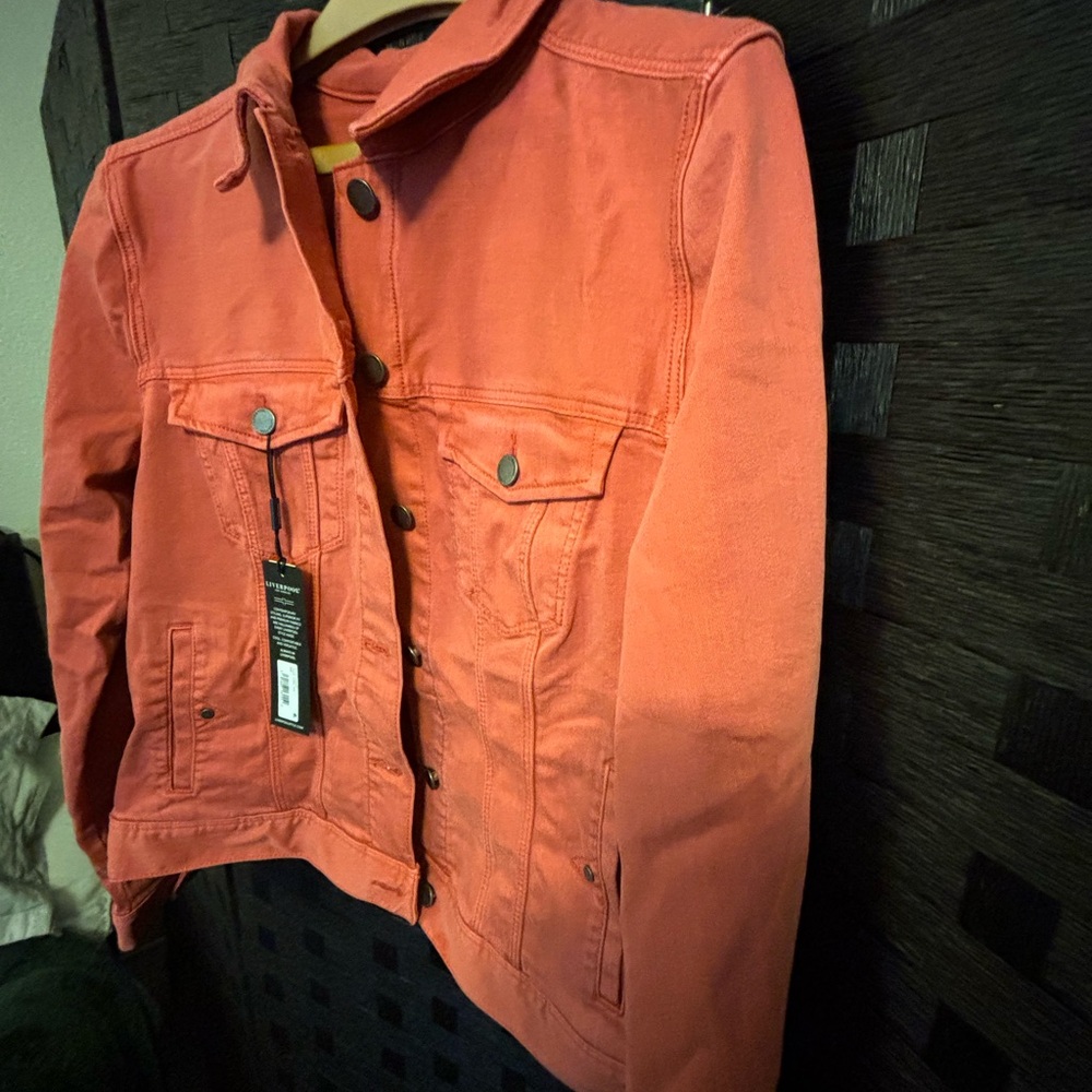 NWT Liverpool Coral Denim Jacket